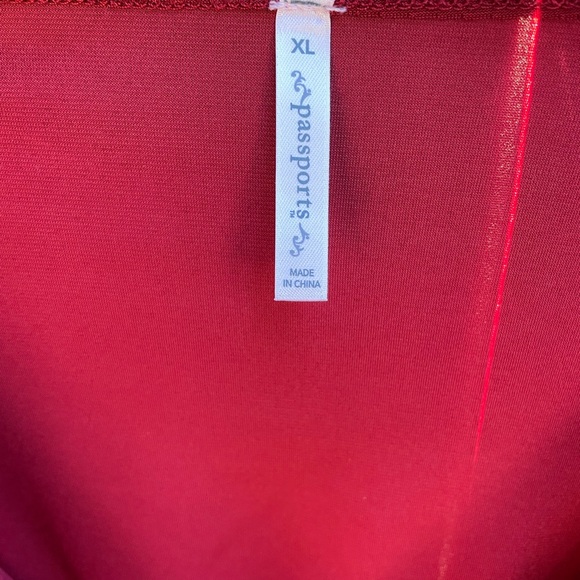 Passport Red Drape Sleeveless Blouse - Picture 3 of 4